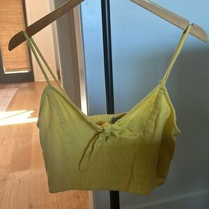 Aerie yellow cropped tank top